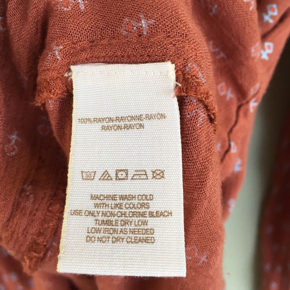 Free People Boho Printed Shirt Size Medium 1/2 Button Long Sleeves Rushing Back - Picture 9 of 10